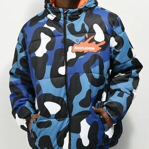 Members Only x Nickelodeon Chuckie Blue Puffer Jacket Size XL